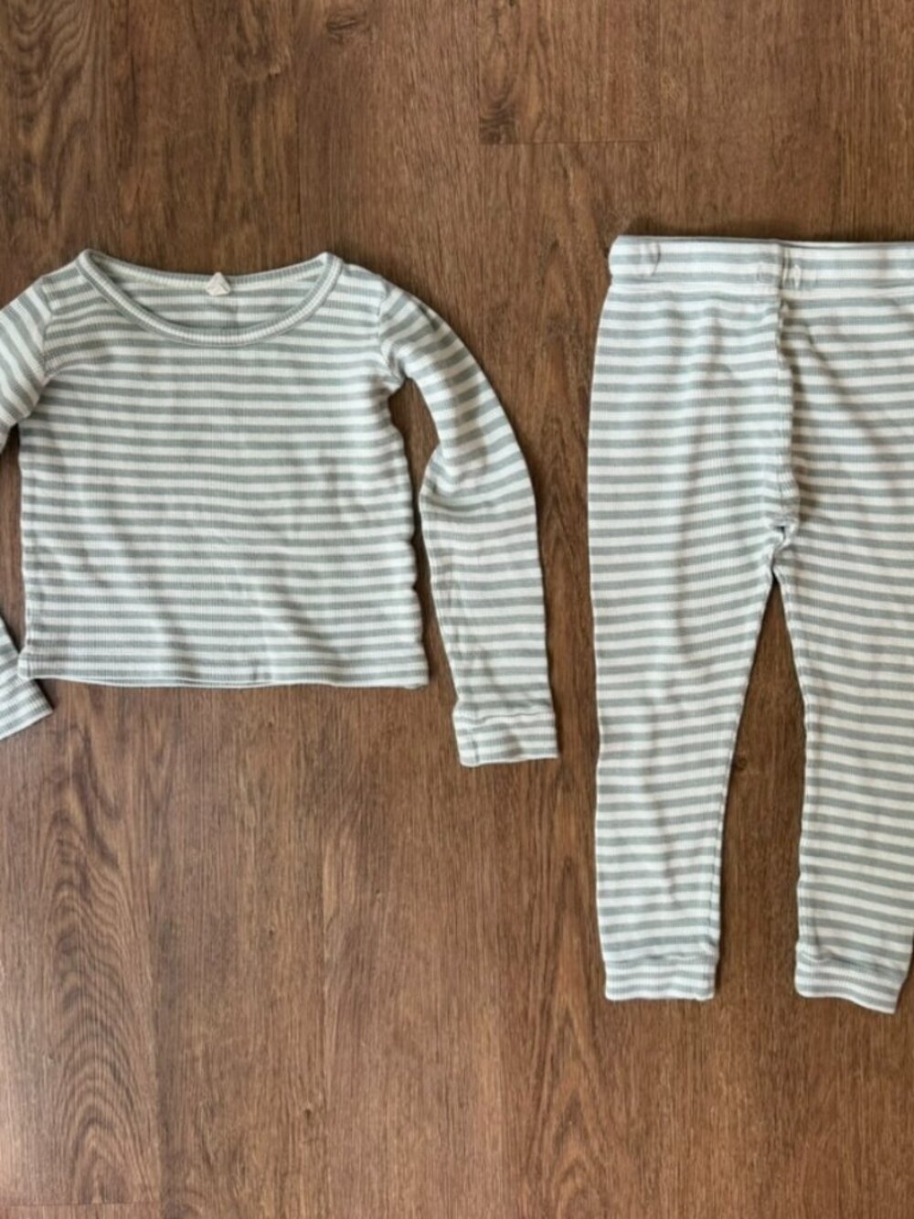 Quincy Mae Striped Waffle Top and Pant Set, Size: 4-5Y